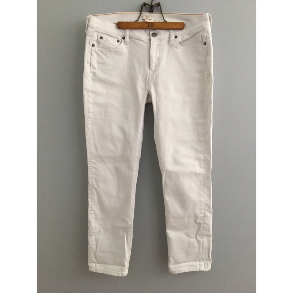 J Crew Mid Rise Jeans White 29